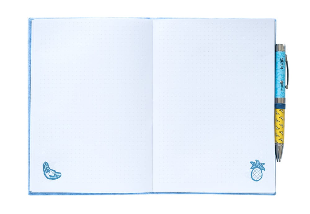 Stitch Premium Plüsch Notizbuch A5 mit Stift Tropical - Versand: 7 Tage nach Bestellung