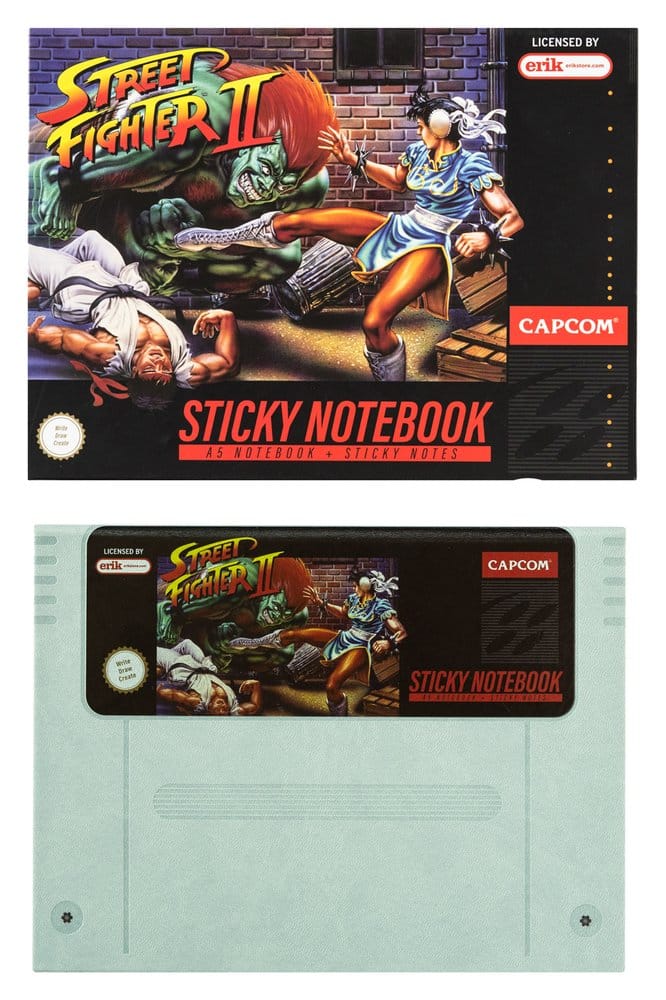 Street Fighter Premium Notizbuch mit Haftnotizen und Hülle A5  - Preorder - ETA: 27.07.2026