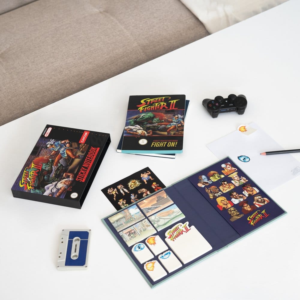 Street Fighter Premium Notizbuch mit Haftnotizen und Hülle A5  - Preorder - ETA: 27.07.2026