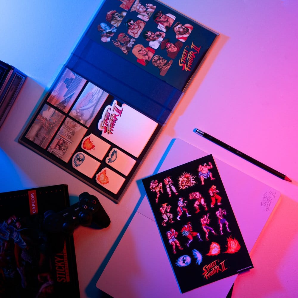 Street Fighter Premium Notizbuch mit Haftnotizen und Hülle A5  - Preorder - ETA: 27.07.2026