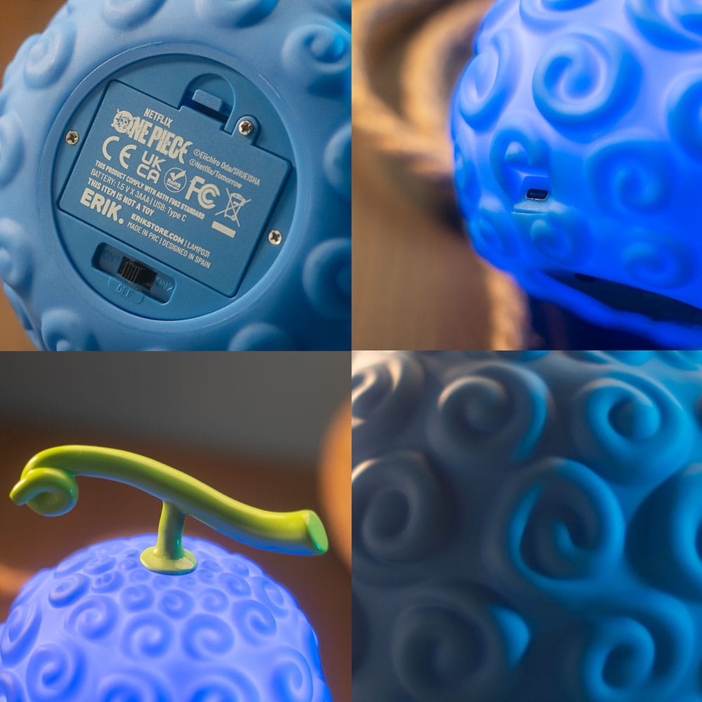 One Piece Lampe mit USB-C Gum-Gum Fruit - Versand: 7 Tage nach Bestellung
