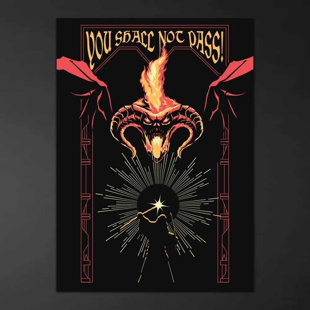 Der Herr der Ringe Leuchtendes Poster Balrog 50 x 70 cm - Preorder - ETA: 13.07.2026