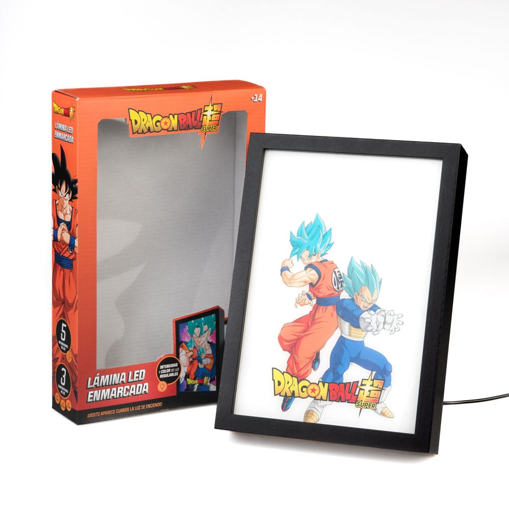 Dragon Ball Super LED-Druck mit Rahmen - Versand: 7 Tage nach Bestellung