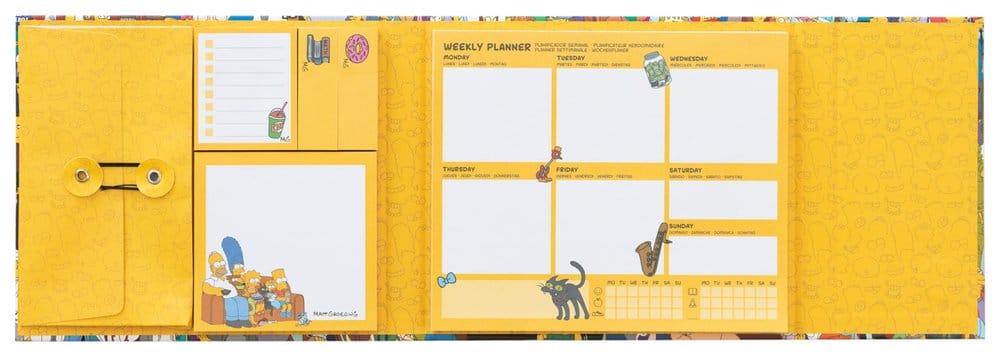 Die Simpsons Wochenplaner mit Haftnotizen 19 x 17 cm - Preorder - ETA: 25.11.2026