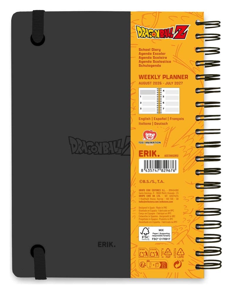 Dragon Ball Terminkalender Wochenplaner 2026/2027 A5 - Preorder - ETA: 08.09.2026