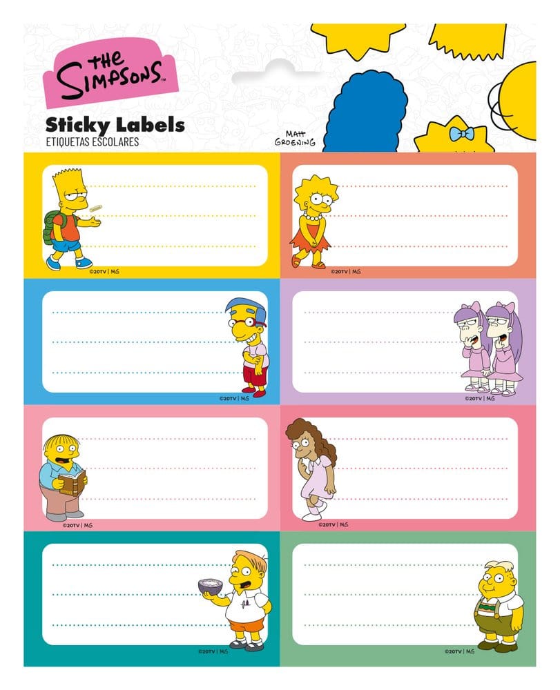 Die Simpsons Selbstklebende Etiketten (10) - Preorder - ETA: 11.10.2026