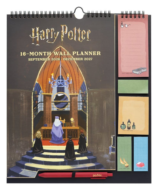 Harry Potter Wand-Planer 2026/27 30 x 34 cm - Versand: 7 Tage nach Bestellung