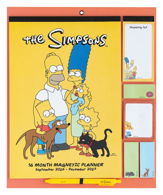 The Simpsons magnetischer Planer 2026/27 30 x 35 cm - Versand: 7 Tage nach Bestellung