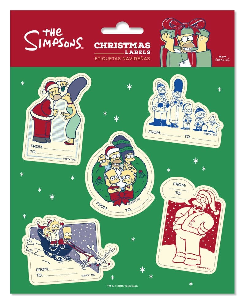 Die Simpsons Selbstklebende Weihnachtsetiketten Premium (10) - Preorder - ETA: 09.12.2026
