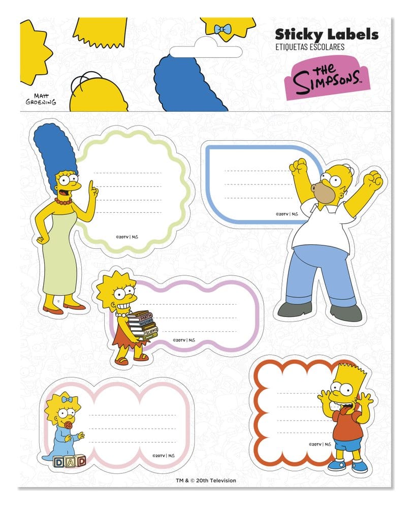Die Simpsons Selbstklebende Etiketten Premium (10) - Preorder - ETA: 11.10.2026