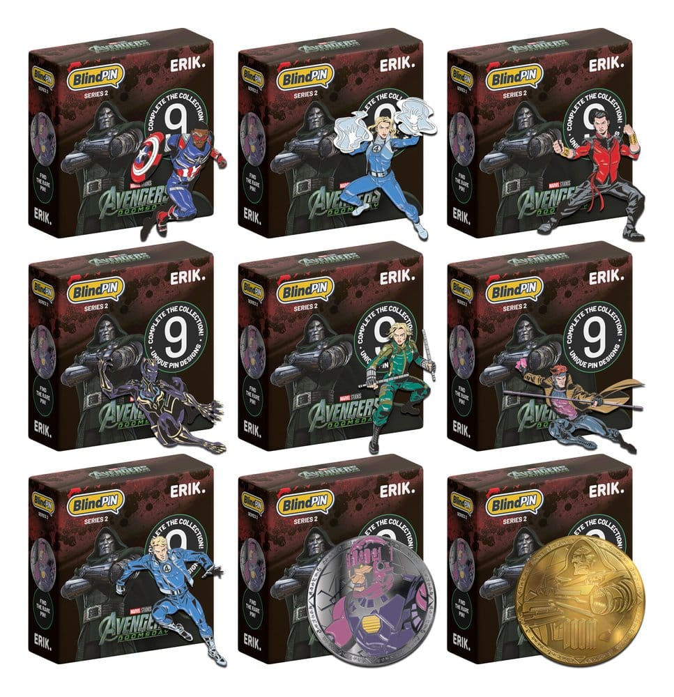 Marvel The Avengers Doomsday Mystery-Ansteck-Pins Serie 2 Blind Box Display (24) - Preorder - ETA: 25.03.2027
