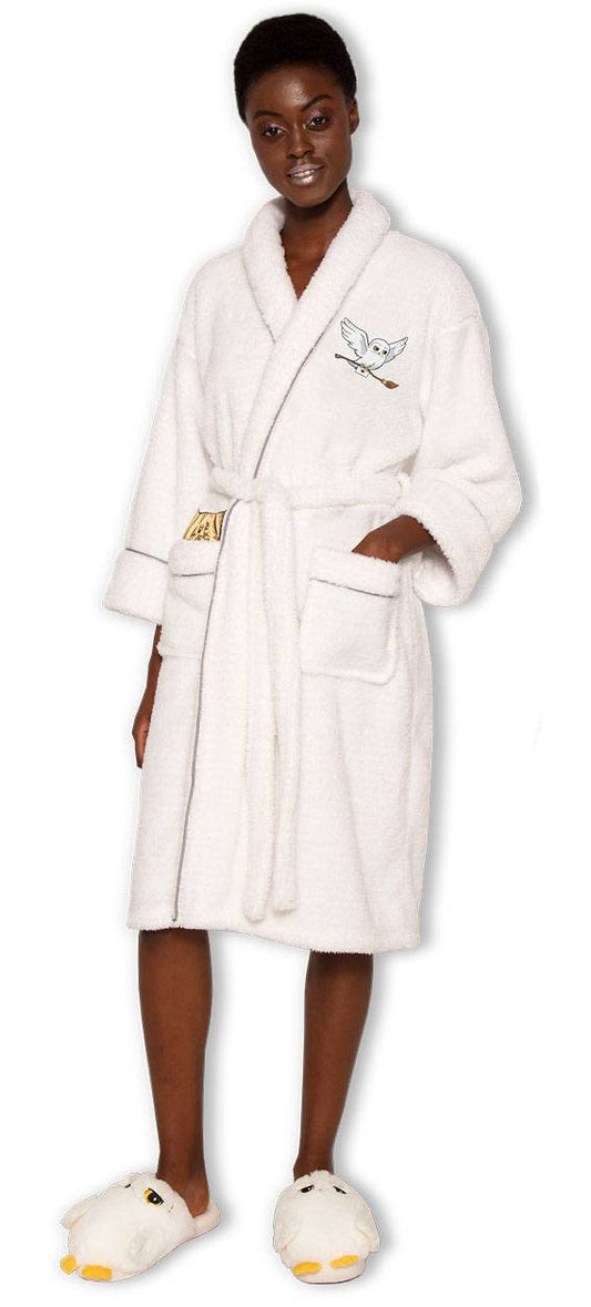 Harry Potter Girlie Fleece-Bademantel Hedwig - Versand: 5-7 Tage nach Bestellung