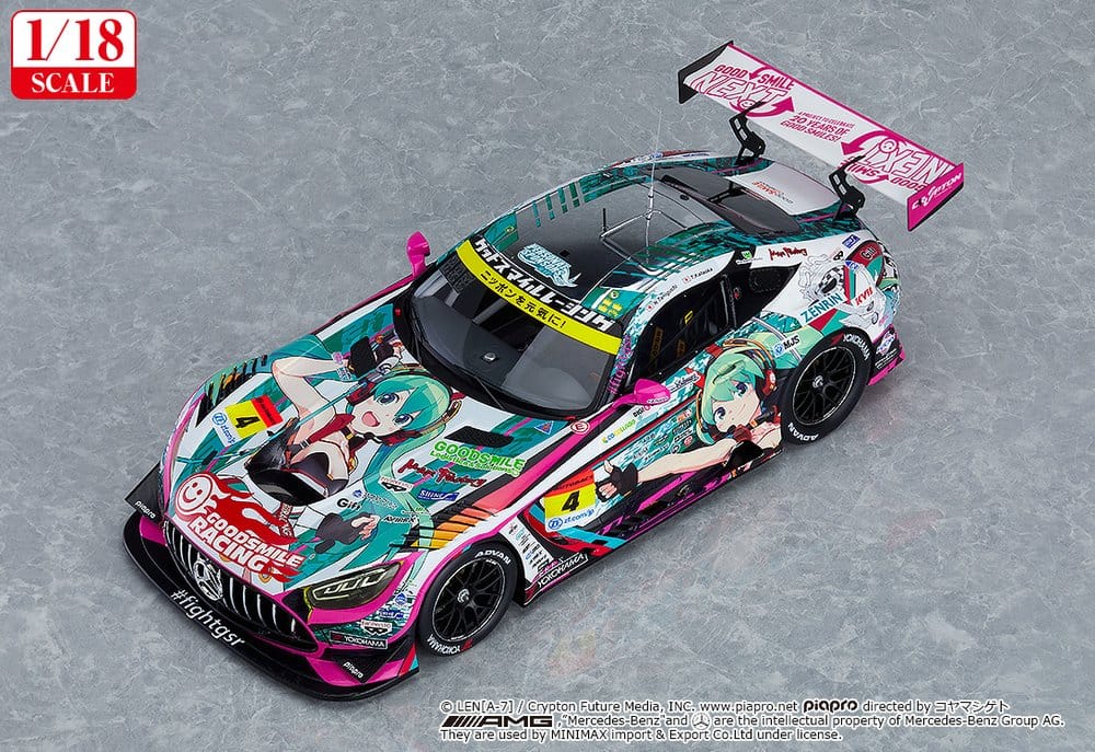 Hatsune Miku GT Project Fahrzeug 1/18 Good Smile Hatsune Miku AMG 2020 SUPER GT Okayama Test Ver. 26 cm - Preorder - ETA: 23.07.2027