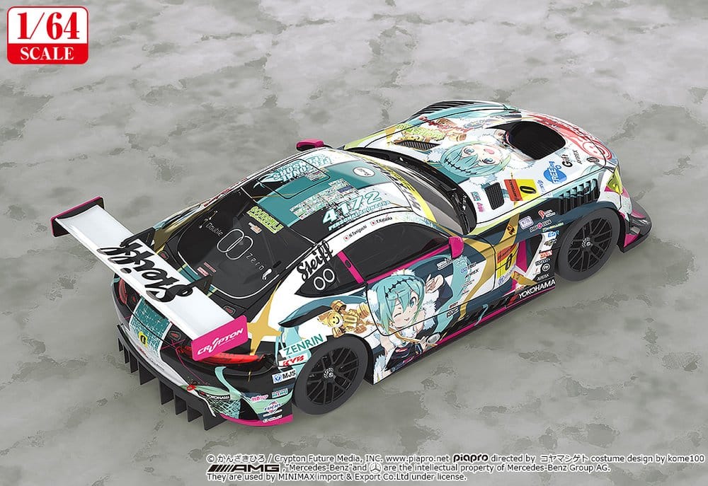 Hatsune Miku GT Project Fahrzeug 1/64 Good Smile Hatsune Miku AMG 2018 SUPER GT Ver. 7 cm - Preorder - ETA: 25.08.2027