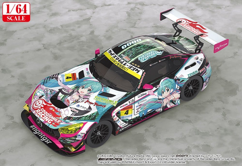 Hatsune Miku GT Project Fahrzeug 1/64 Good Smile Hatsune Miku AMG 2019 SUPER GT Ver. 7 cm - Preorder - ETA: 25.08.2027