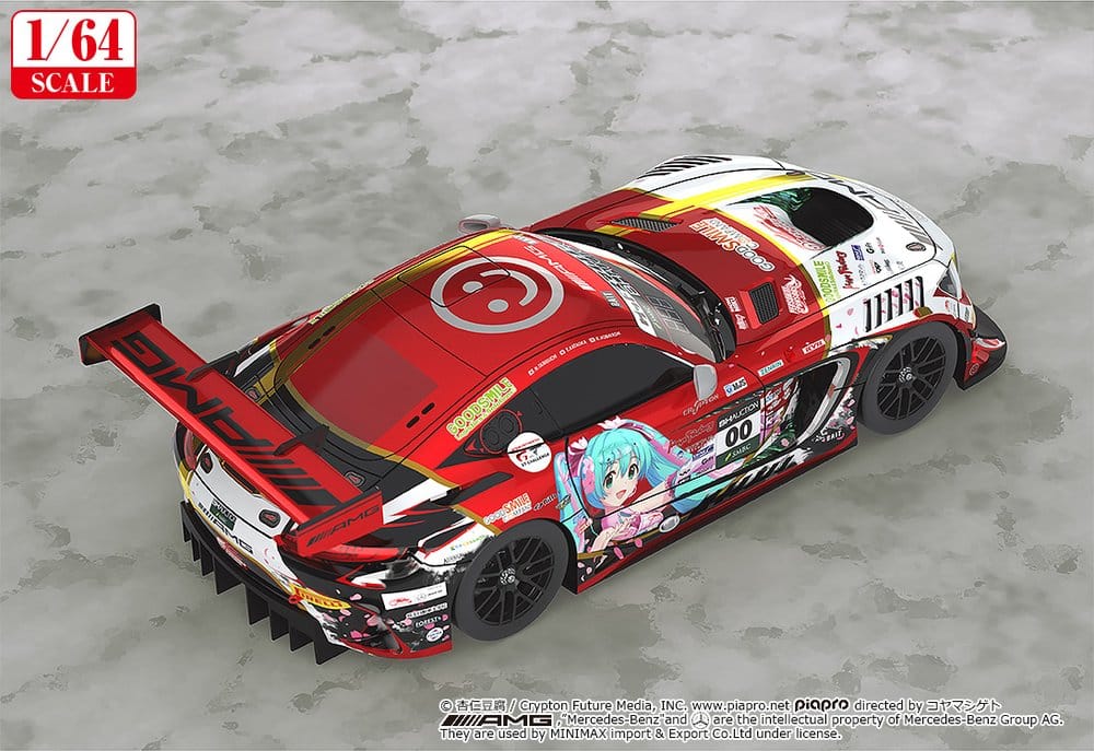 Hatsune Miku GT Project Fahrzeug 1/64 Mercedes-AMG Team Good Smile 2019 Suzuka 10 Hours Ver. 7 cm - Preorder - ETA: 25.08.2027