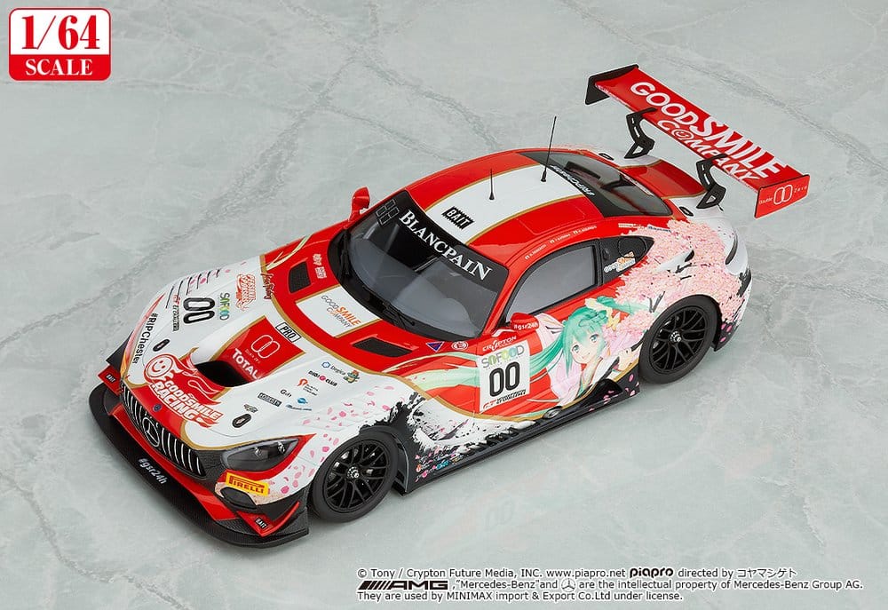 Hatsune Miku GT Project Fahrzeug 1/64 AMG 2017 SPA24H Ver. 7 cm - Preorder - ETA: 25.08.2027