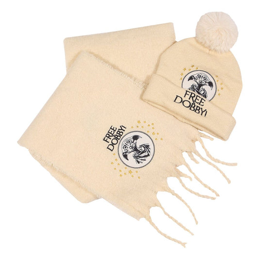 Harry Potter Beanie & Schal Set Free Dobby 165 cm  - Versand: 5-7 Tage nach Bestellung