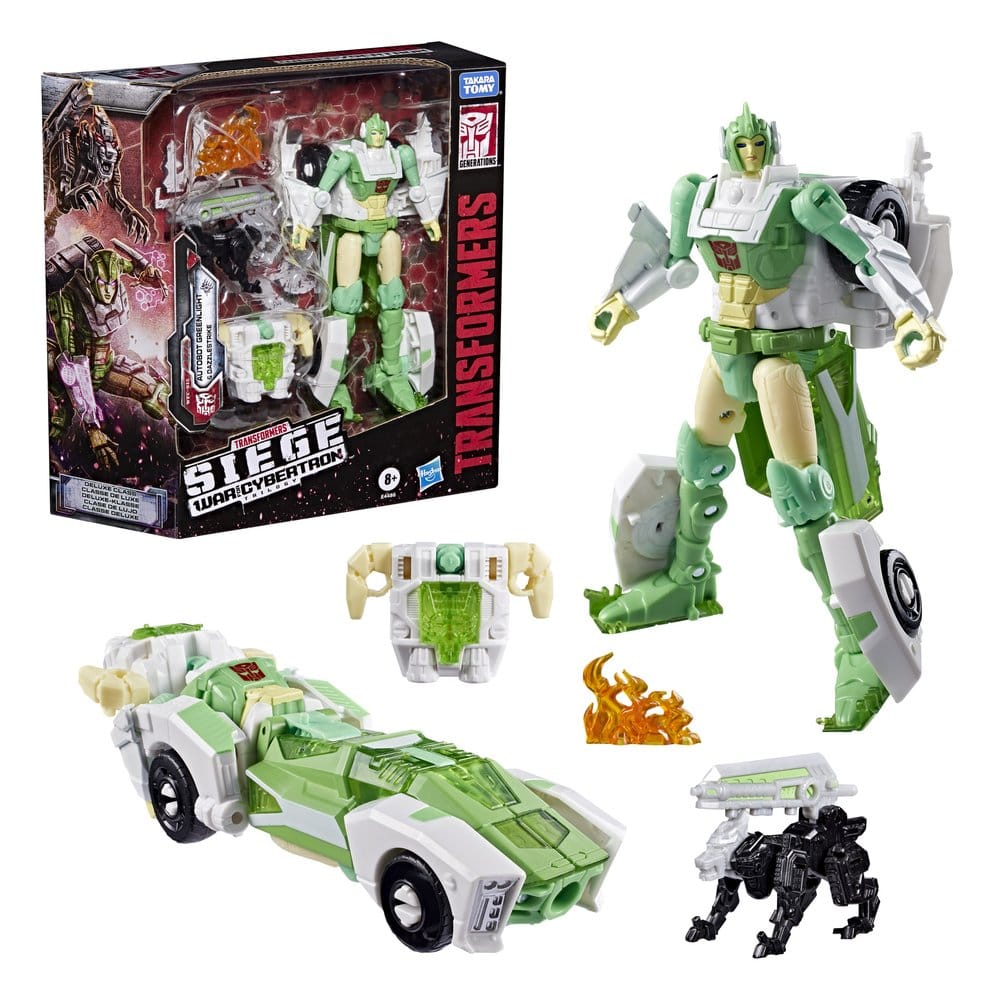 Transformers Generations War for Cybertron: Siege Deluxe Class Actionfigur WFC-S15 Autobot Greenlight & Battle Masters Dazzlestrike 14 cm - Preorder - ETA: 22.07.2026