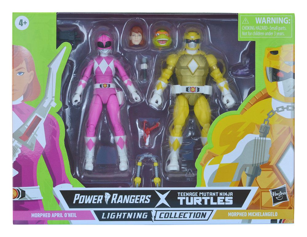 Power Rangers x TMNT Lightning Collection Actionfiguren 2022 Morphed April O´Neil & Michelangelo - Preorder - ETA: 09.01.2026
