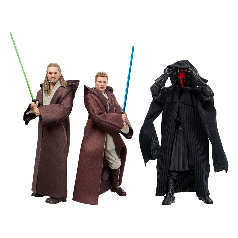 Star Wars Episode I Black Series Actionfiguren 3er-Pack Qui-Gon Jinn, Darth Maul, Obi-Wan Kenobi 15 cm - Preorder - ETA: 29.11.2025