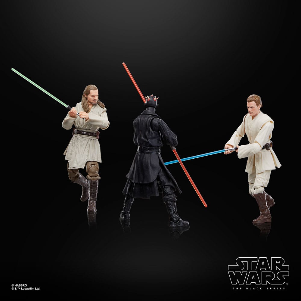 Star Wars Episode I Black Series Actionfiguren 3er-Pack Qui-Gon Jinn, Darth Maul, Obi-Wan Kenobi 15 cm - Preorder - ETA: 29.11.2025