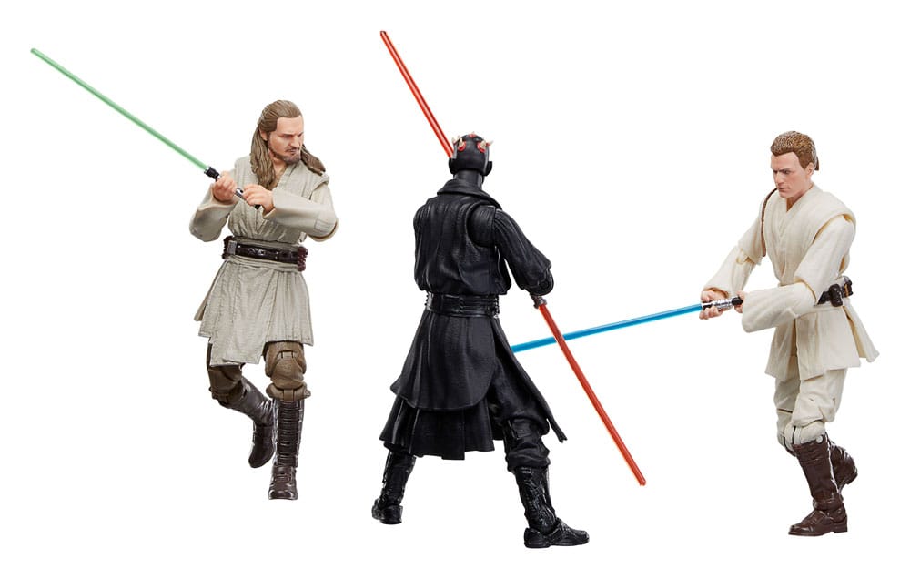 Star Wars Episode I Black Series Actionfiguren 3er-Pack Qui-Gon Jinn, Darth Maul, Obi-Wan Kenobi 15 cm - Preorder - ETA: 29.11.2025