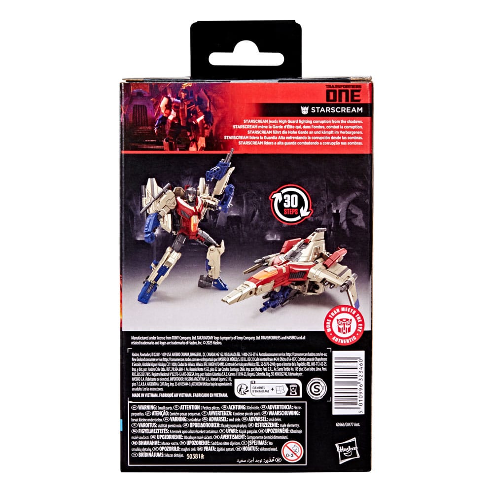 Transformers One Studio Series Deluxe Class Actionfigur Starscream 11 cm - Preorder - ETA: 25.09.2025