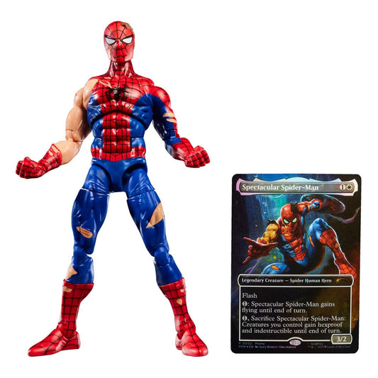 Marvel Legends Magic: The Gathering Actionfigur Battle-Damaged Spider-Man (plus exklusive Foil-Karte) 15 cm - Preorder - ETA: 25.12.2025