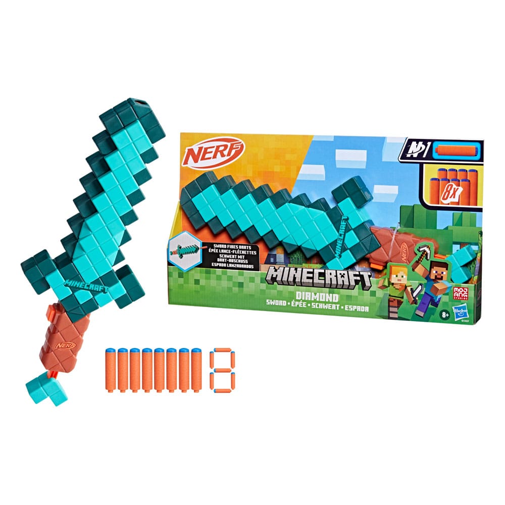 Minecraft NERF Diamantschwert mit Dart-Abschuss - Preorder - ETA: 20.10.2025