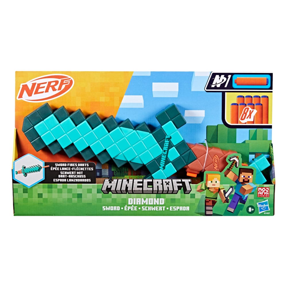 Minecraft NERF Diamantschwert mit Dart-Abschuss - Preorder - ETA: 20.10.2025
