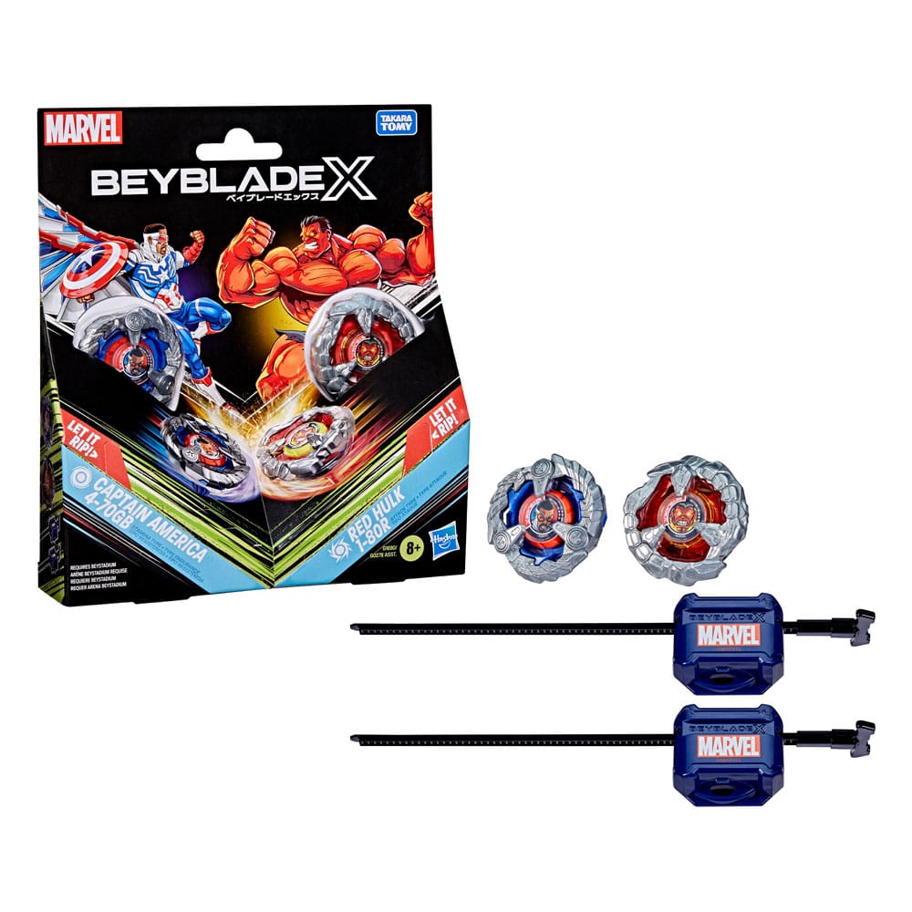 Beyblade X und Marvel Collab, Captain America 4-70GB vs. Red Hulk 1-80R - Preorder - ETA: 30.06.2026