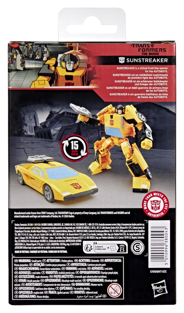 The Transformers: The Movie Studio Series Deluxe Class Actionfigur Sunstreaker 11 cm - Versand: 7 Tage nach Bestellung