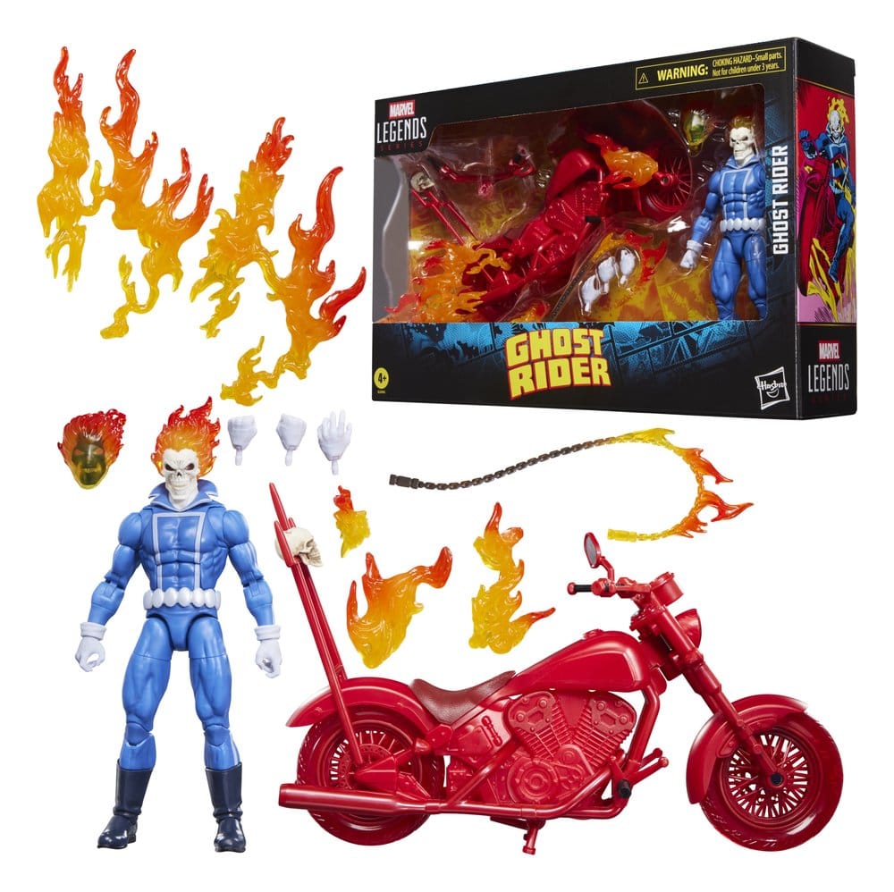 Ghost Rider Marvel Legends Actionfigur  Johnny Blaze with Motorcycle 15 cm - Versand: 7 Tage nach Bestellung