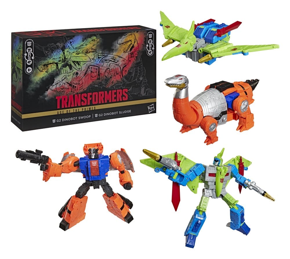 Transformers Age of the Primes Leader Class Actionfiguren 2er-Pack G2 G2 Dinobot Swoop &amp; G2 Dinobot Sludge 19 cm - Versand: 7 Tage nach Bestellung