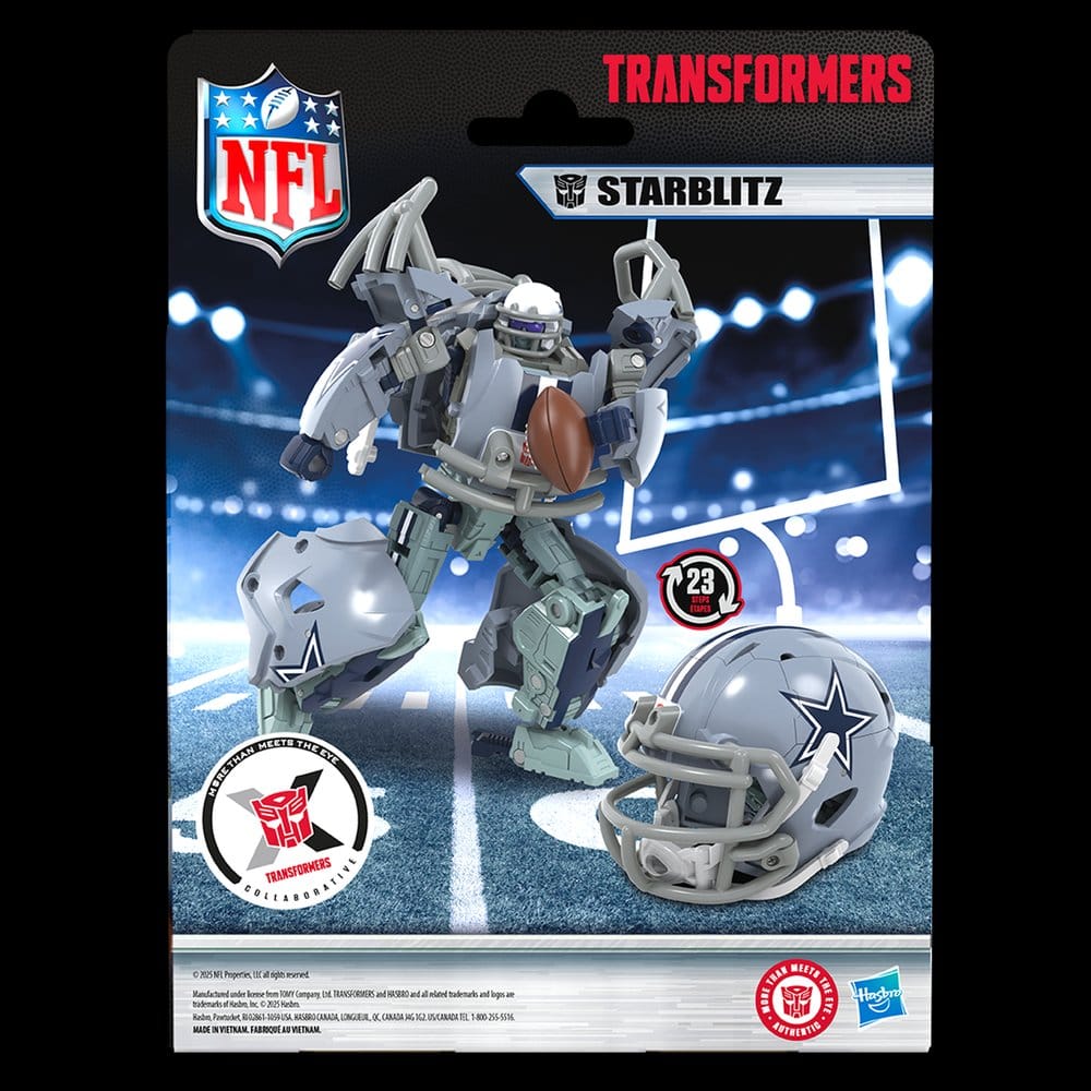 Transformers x NFL Actionfigur Dallas Cowboys: Starblitz 14 cm - Versand: 7 Tage nach Bestellung