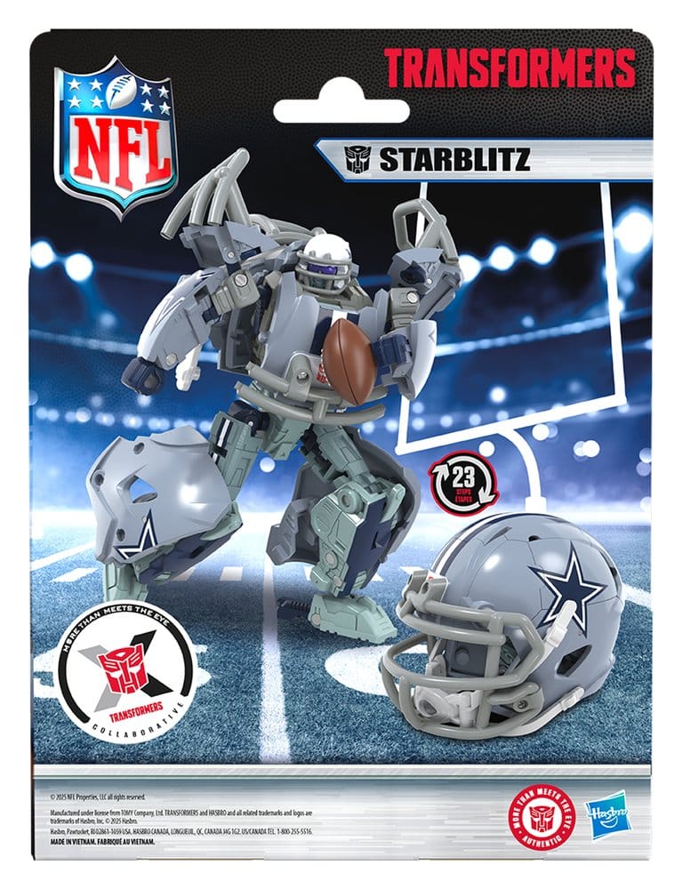 Transformers x NFL Actionfigur Dallas Cowboys: Starblitz 14 cm - Versand: 7 Tage nach Bestellung