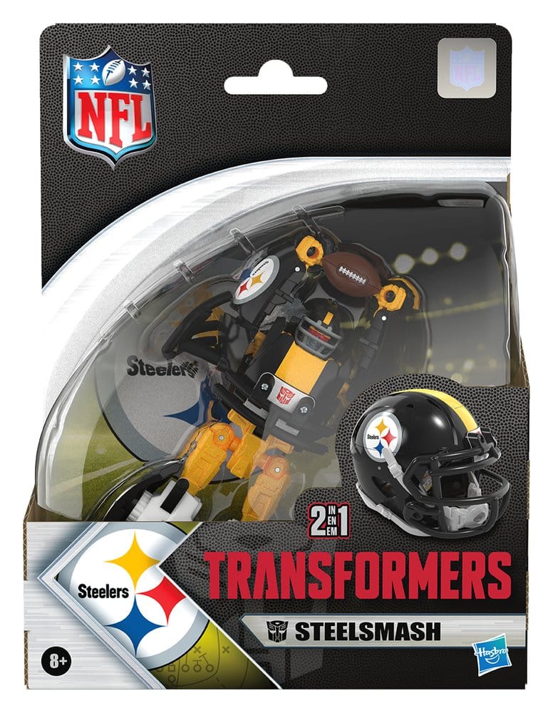 Transformers x NFL Actionfigur Pittsburgh Steelers: Steelsmash 14 cm - Versand: 7 Tage nach Bestellung