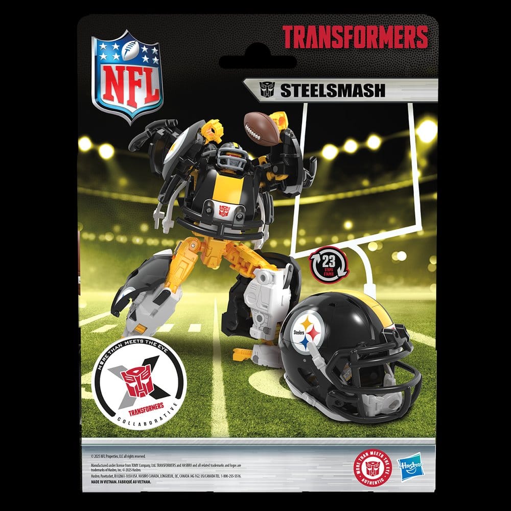 Transformers x NFL Actionfigur Pittsburgh Steelers: Steelsmash 14 cm - Versand: 7 Tage nach Bestellung