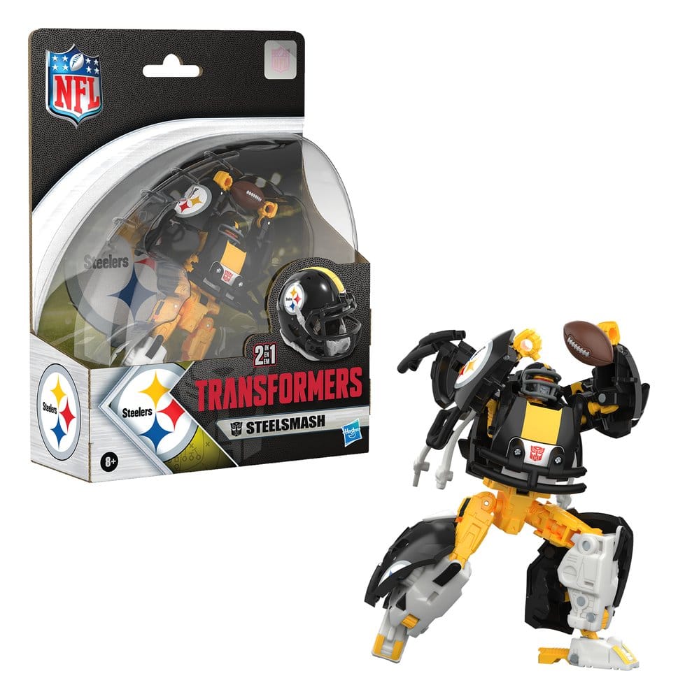 Transformers x NFL Actionfigur Pittsburgh Steelers: Steelsmash 14 cm - Versand: 7 Tage nach Bestellung