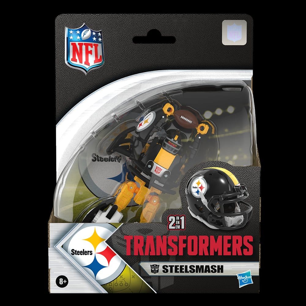 Transformers x NFL Actionfigur Pittsburgh Steelers: Steelsmash 14 cm - Versand: 7 Tage nach Bestellung