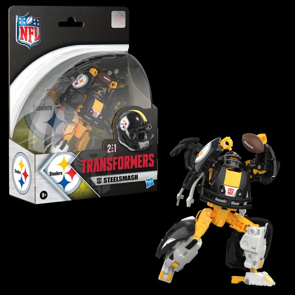 Transformers x NFL Actionfigur Pittsburgh Steelers: Steelsmash 14 cm - Versand: 7 Tage nach Bestellung