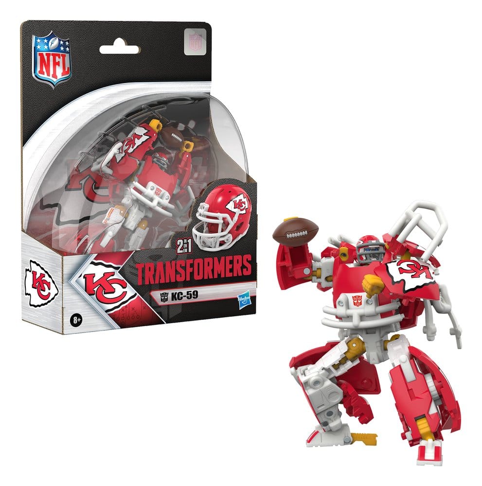 Transformers x NFL Actionfigur Kansas City Chiefs: KC-59 14 cm - Versand: 7 Tage nach Bestellung