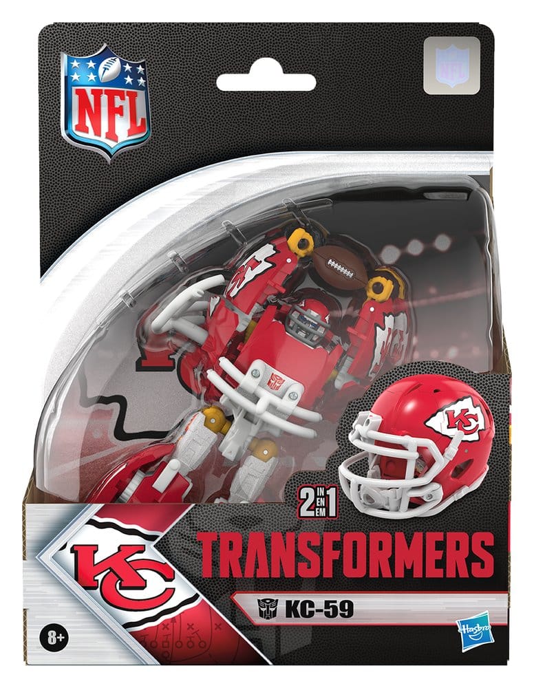 Transformers x NFL Actionfigur Kansas City Chiefs: KC-59 14 cm - Versand: 7 Tage nach Bestellung