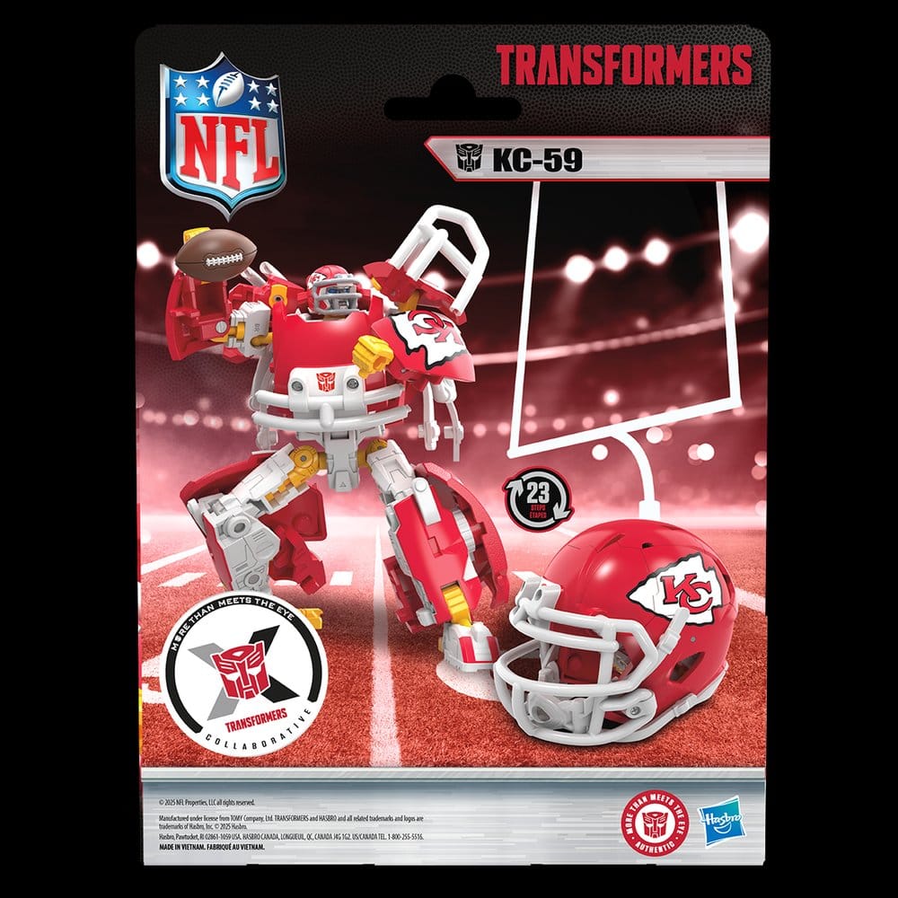 Transformers x NFL Actionfigur Kansas City Chiefs: KC-59 14 cm - Versand: 7 Tage nach Bestellung
