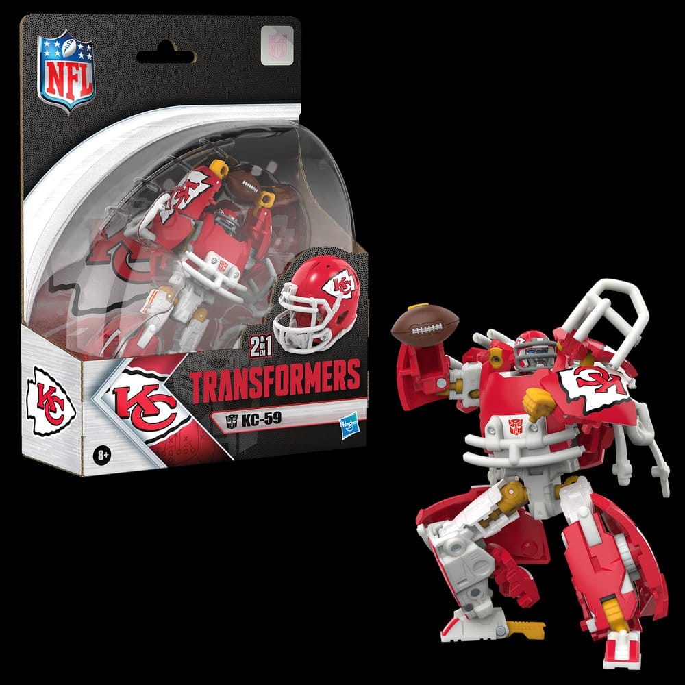 Transformers x NFL Actionfigur Kansas City Chiefs: KC-59 14 cm - Versand: 7 Tage nach Bestellung