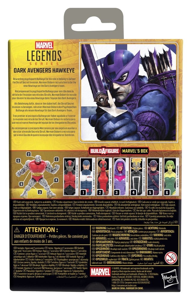 Marvel Legends Actionfigur Dark Avengers Hawkeye (BAF: Marvel's Box) 15 cm - Preorder - ETA: 05.08.2026
