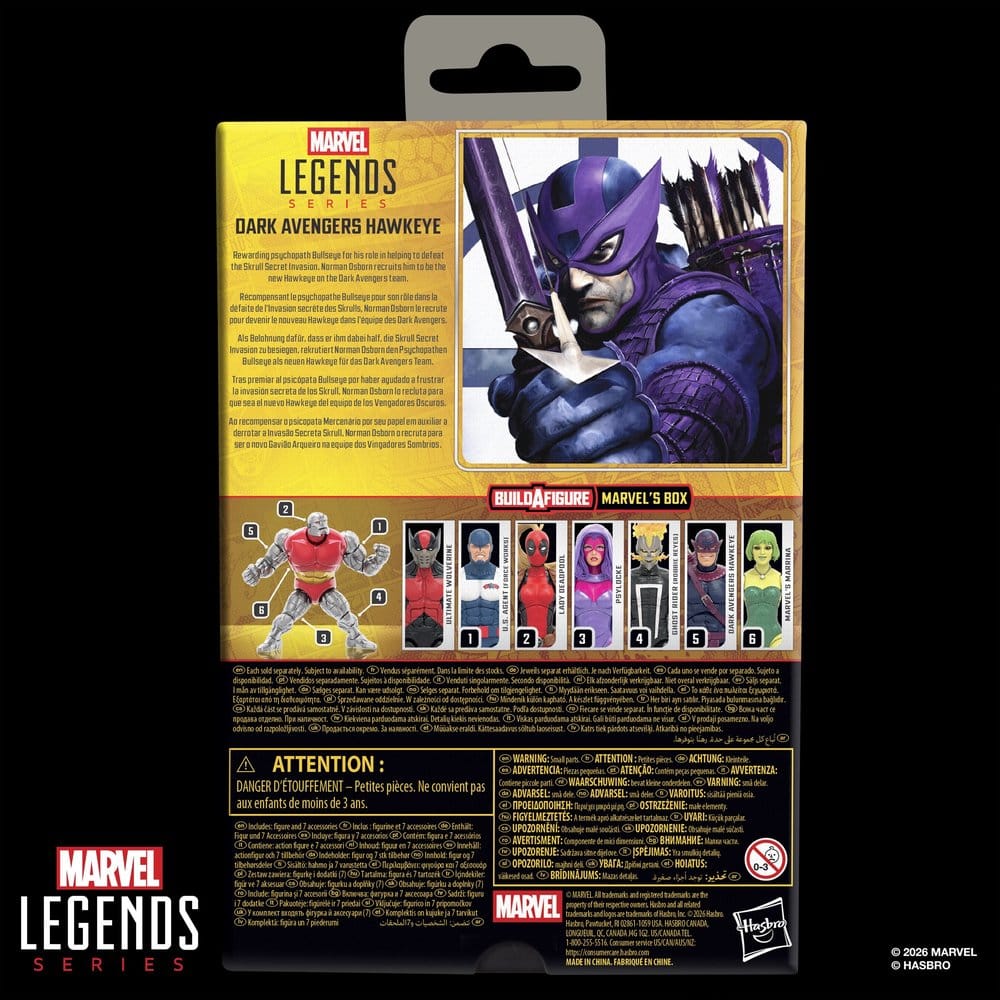Marvel Legends Actionfigur Dark Avengers Hawkeye (BAF: Marvel's Box) 15 cm - Preorder - ETA: 05.08.2026