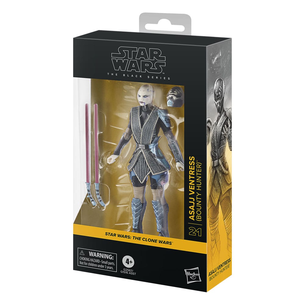 Star Wars: The Clone Wars Black Series Actionfigur Asajj Ventress (Bounty Hunter) 15 cm - Versand: 7 Tage nach Bestellung