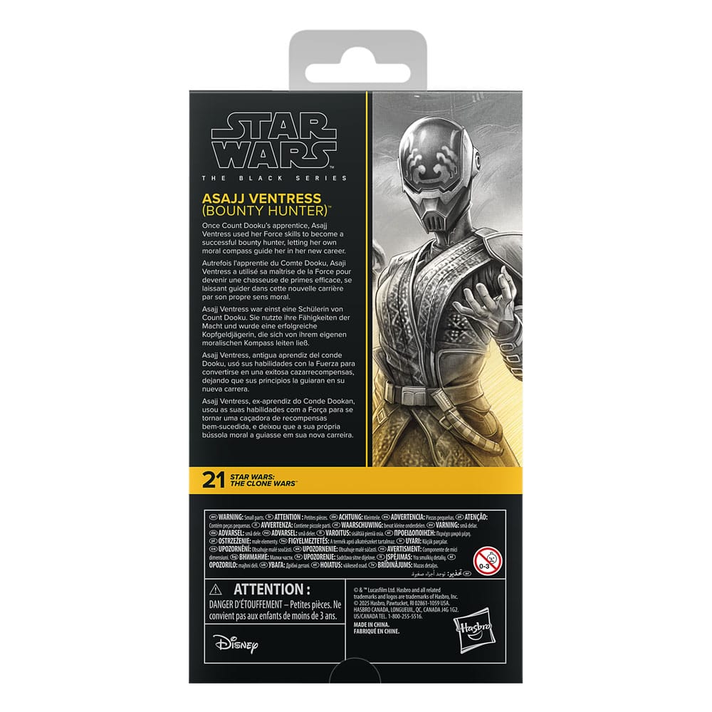 Star Wars: The Clone Wars Black Series Actionfigur Asajj Ventress (Bounty Hunter) 15 cm - Versand: 7 Tage nach Bestellung